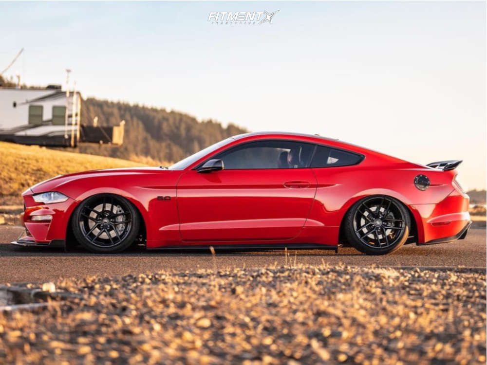 2019 Ford Mustang GT Premium with 19x8.5 Enkei Ty5 and Continental 245x35 on Air Suspension