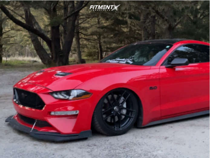 2019 Ford Mustang GT Premium with 19x8.5 Enkei Ty5 and Continental 245x35 on Air Suspension