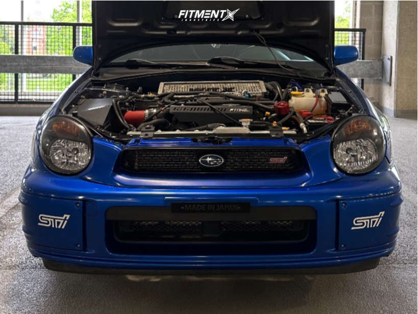 2003 Subaru Impreza WRX with 17x9 Gram Lights 57cr and Nitto 225x45 on ...