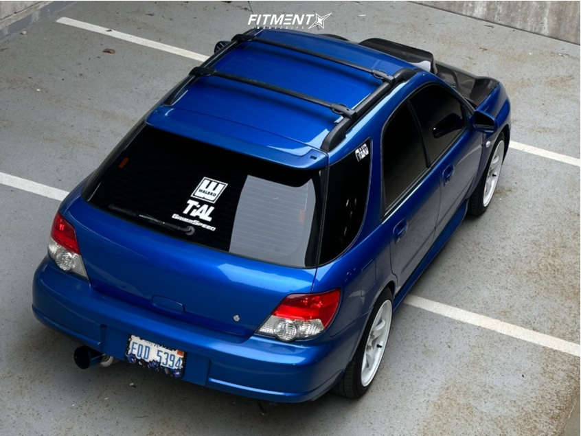 2003 Subaru Impreza WRX with 17x9 Gram Lights 57cr and Nitto 225x45 on ...