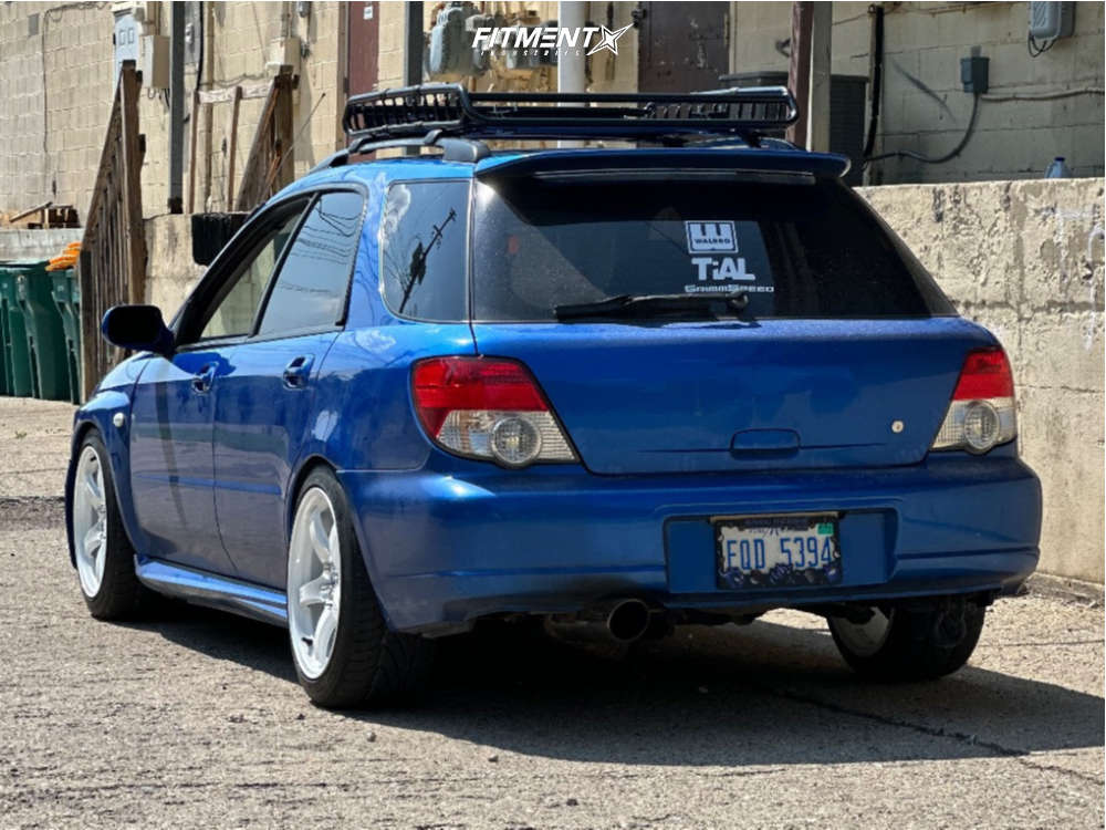 2003 Subaru Impreza WRX with 17x9 Gram Lights 57cr and Nitto 225x45 on ...