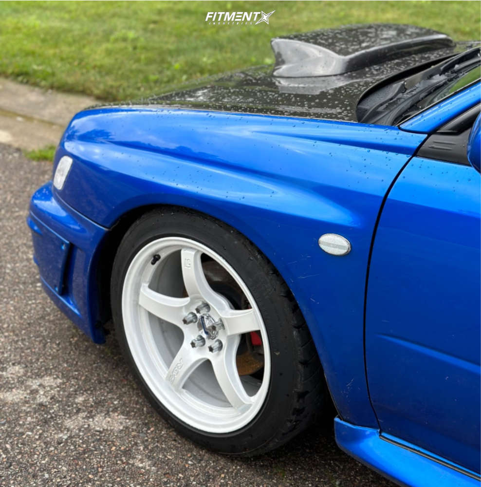 2003 Subaru Impreza WRX with 17x9 Gram Lights 57cr and Nitto 225x45 on ...