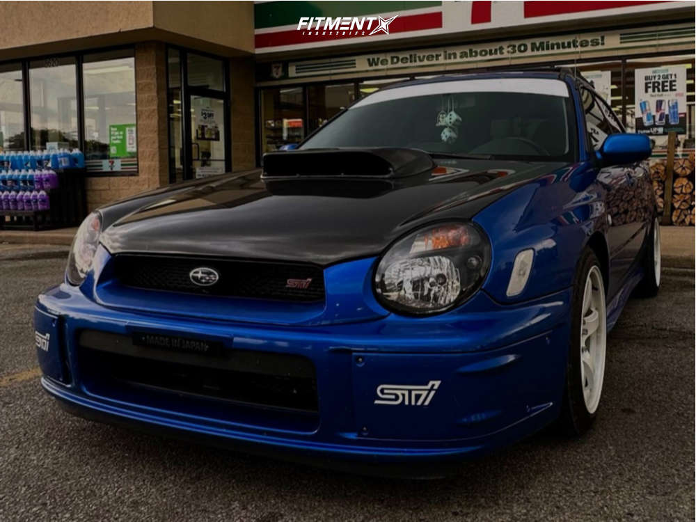 2003 Subaru Impreza WRX with 17x9 Gram Lights 57cr and Nitto 225x45 on ...