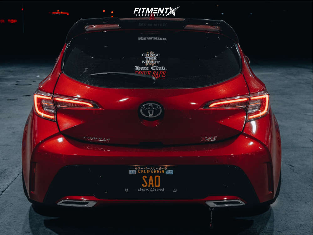 2022 Toyota Corolla XSE with 18x9.5 Work VS XX and Michelin 215x40 on