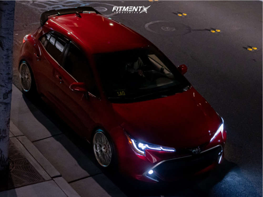 2022 Toyota Corolla XSE with 18x9.5 Work VS XX and Michelin 215x40 on