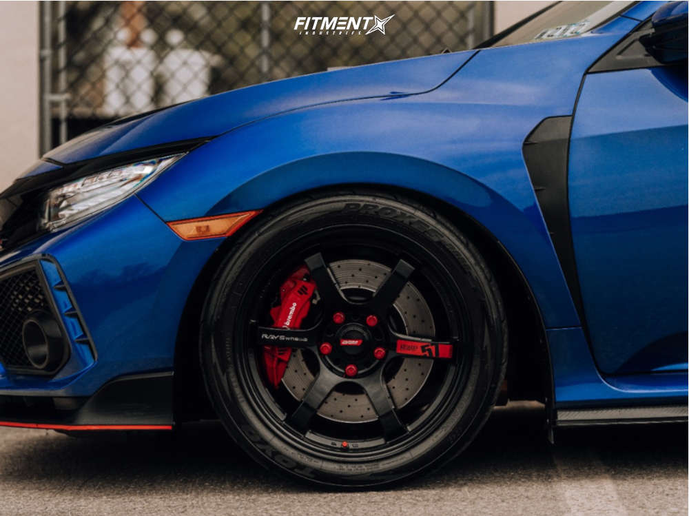 Type R Fitment 2019 Honda Civic Type R with 18x9.5 Gram Lights 57dr and Toyo Tires ...