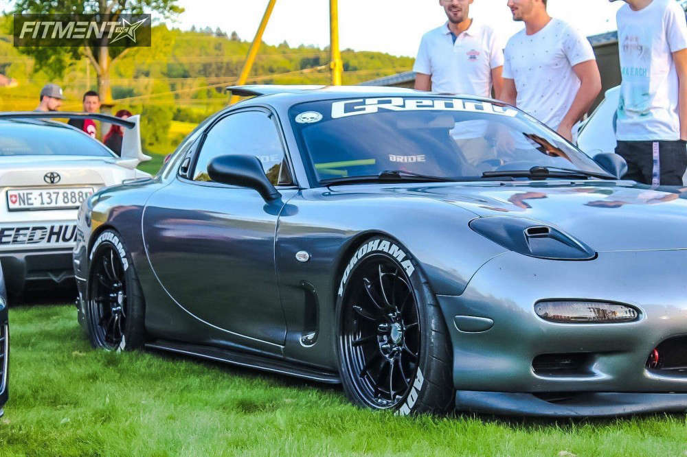 1992 Mazda RX-7 Base with 18x9.5 Enkei Nt03 and Yokohama 255x35 on