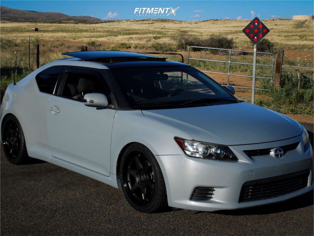 2011 Scion TC Base with 18x8.5 ESR Ap6 and Nitto 245x40 on Coilovers