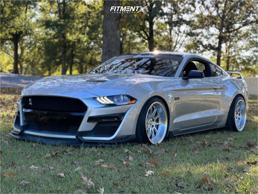 2018 Ford Mustang GT Premium with 19x10.5 ESR Cs12 and Black Hawk