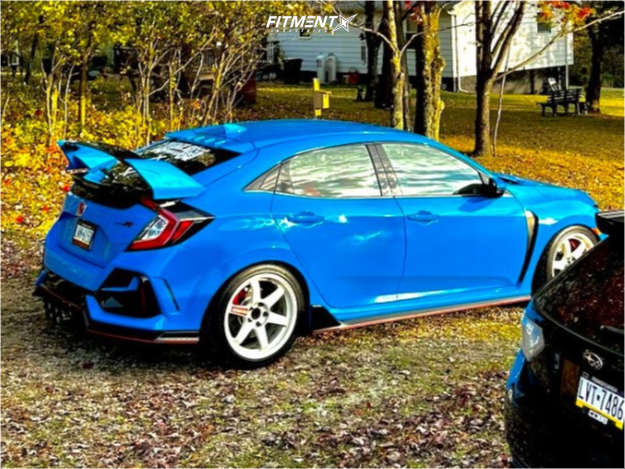 Low Spring Type R 2021 Honda Civic Type R with 18x9.5 Volk Te37sl and Kumho 265x35 on ...