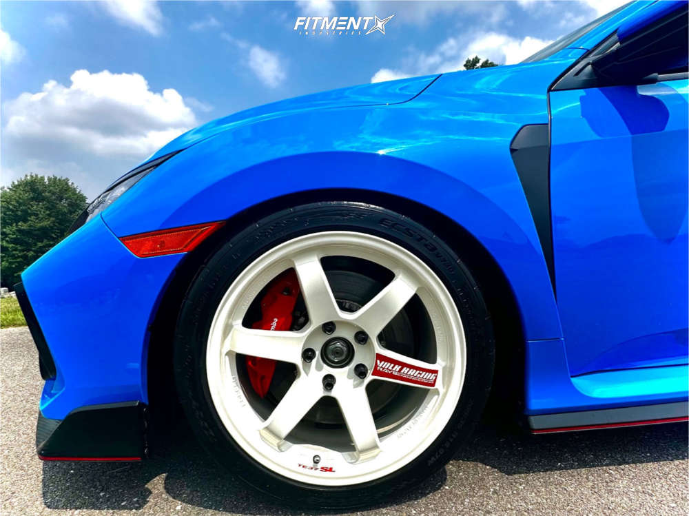 Low Spring Type R 2021 Honda Civic Type R with 18x9.5 Volk Te37sl and Kumho 265x35 on ...