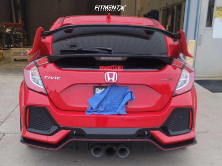 Type R Fitment 2019 Honda Civic Type R with 18x9.5 Vors Tr4 and Nitto 265x35 on Stock ...