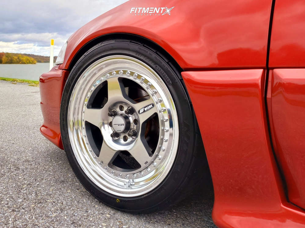 1990 Honda Civic DX with 16x7 Work Meister Cr01 and Nitto 205x40