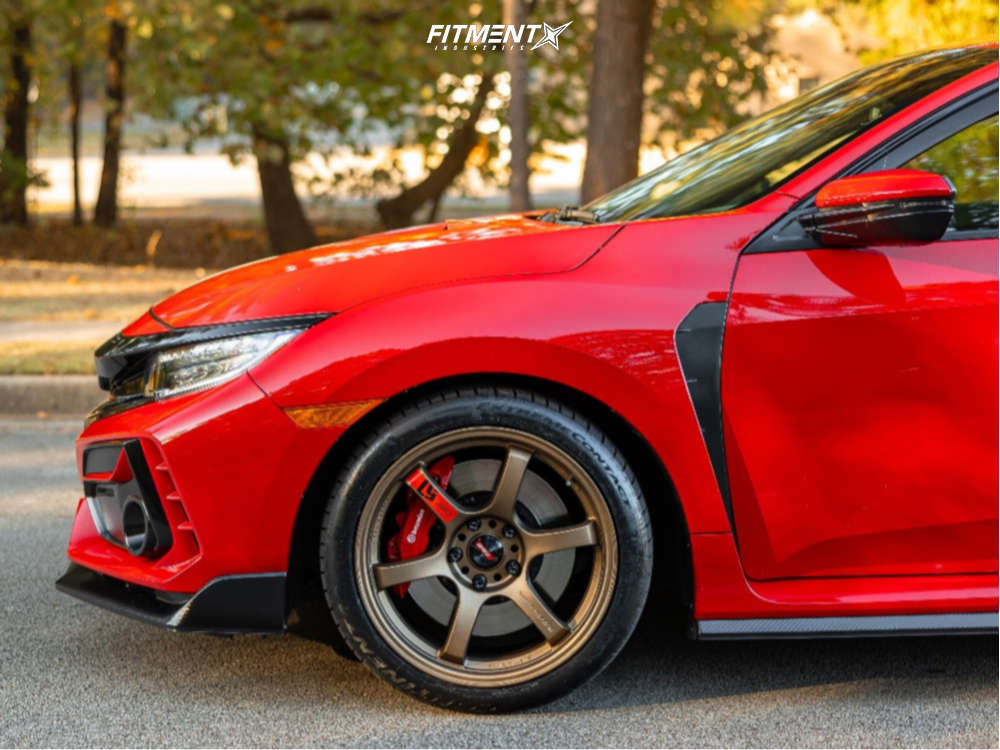 Type R Fitment 2021 Honda Civic Type R with 18x9.5 Gram Lights 57dr and Continental ...