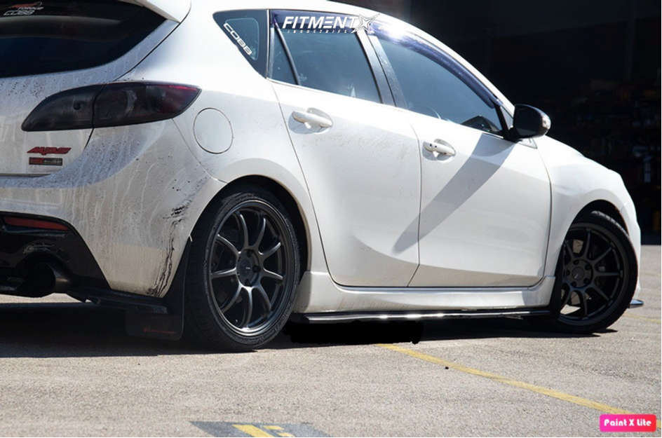 2012 Mazda 3 Mazdaspeed with 18x8 Enkei Pf09 and Bridgestone 225x40 on