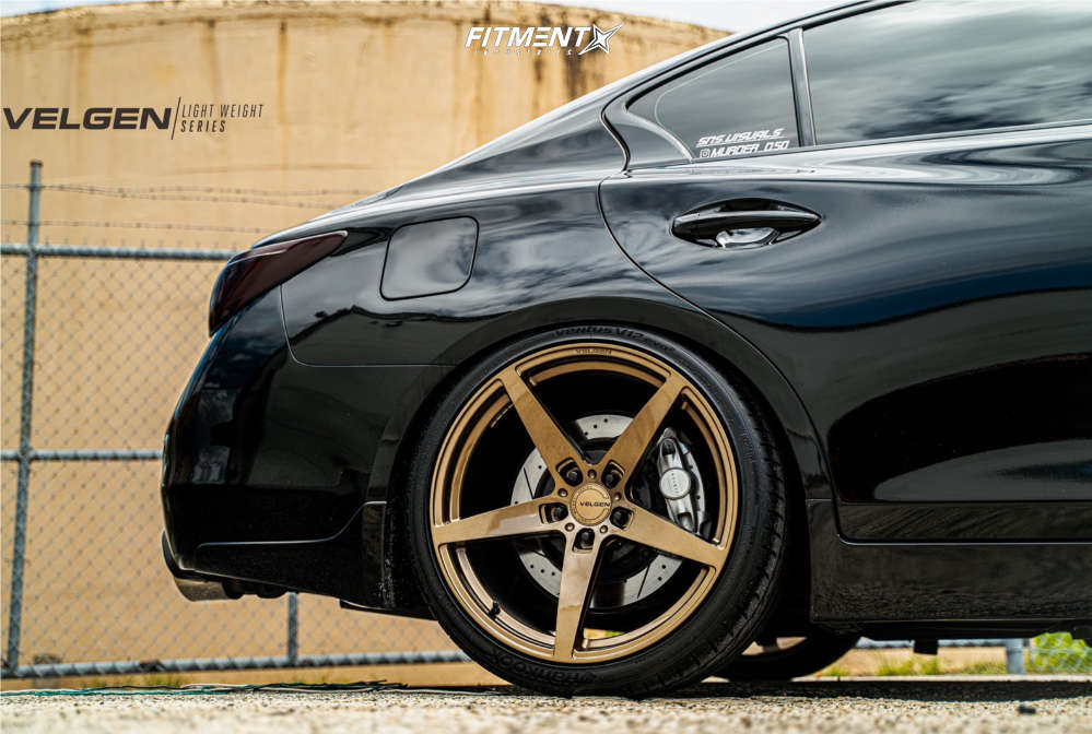 Q49 Vmini Rear 2021 INFINITI Q50 base with 20x9.5 Velgen Classic5 V2 and Hankook ...