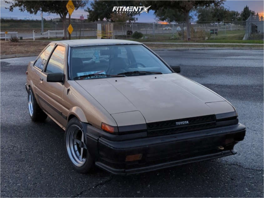 1984 Toyota Corolla Sport SR5 with 15x8 Work Equip 01 and Toyo Tires