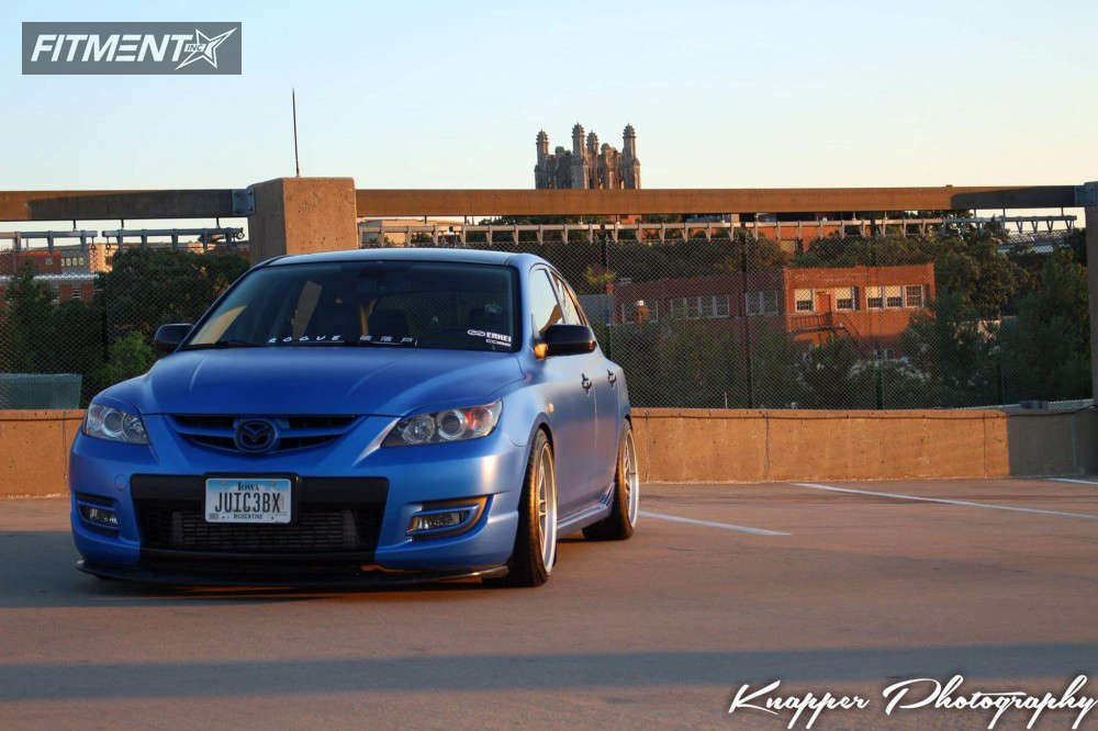 2008 Mazda 3 GT with 18x9.5 Enkei RPF1 and Hankook 215x25 on ...