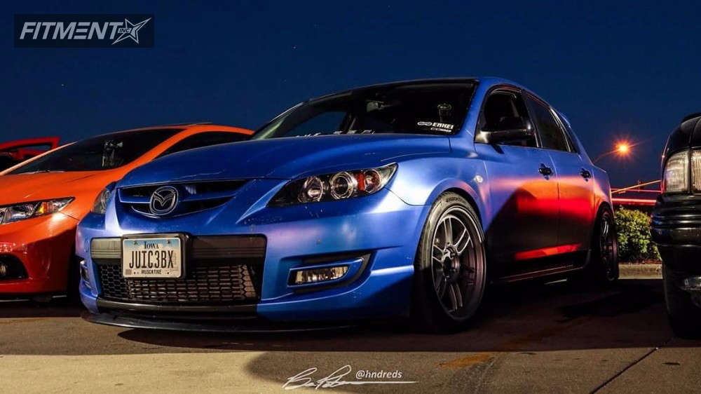 2008 Mazda 3 GT with 18x9.5 Enkei RPF1 and Hankook 215x25 on ...