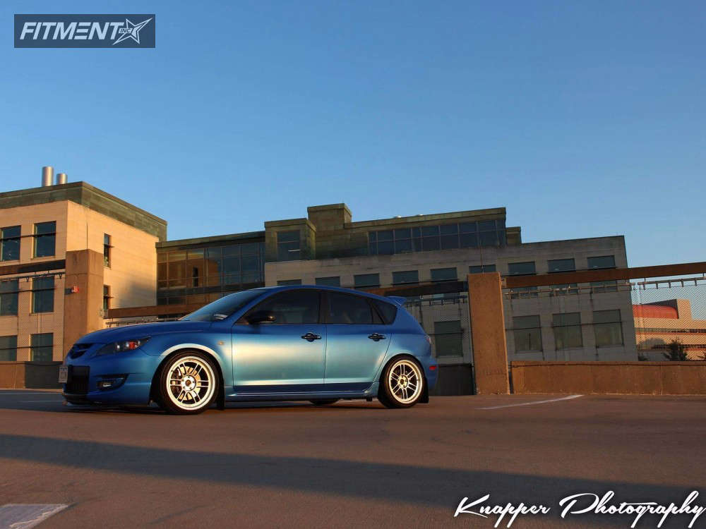 2008 Mazda 3 GT with 18x9.5 Enkei RPF1 and Hankook 215x25 on ...