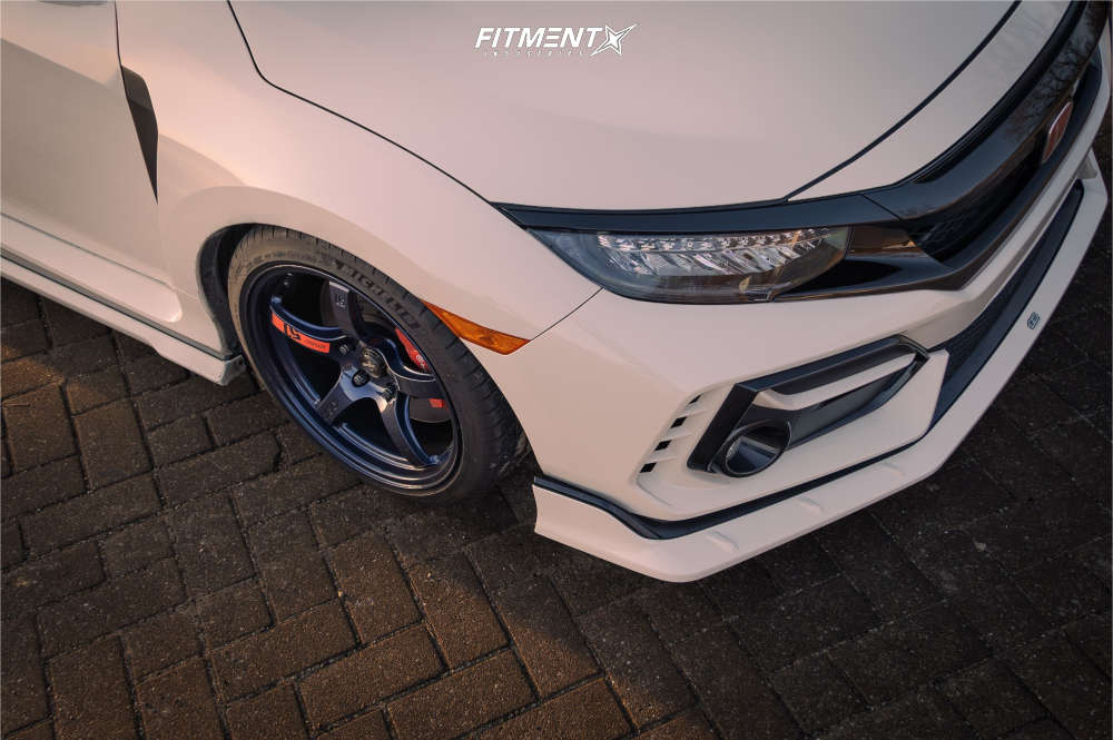 Type R Fitment 2021 Honda Civic Type R with 18x9.5 Gram Lights 57cr and Michelin ...