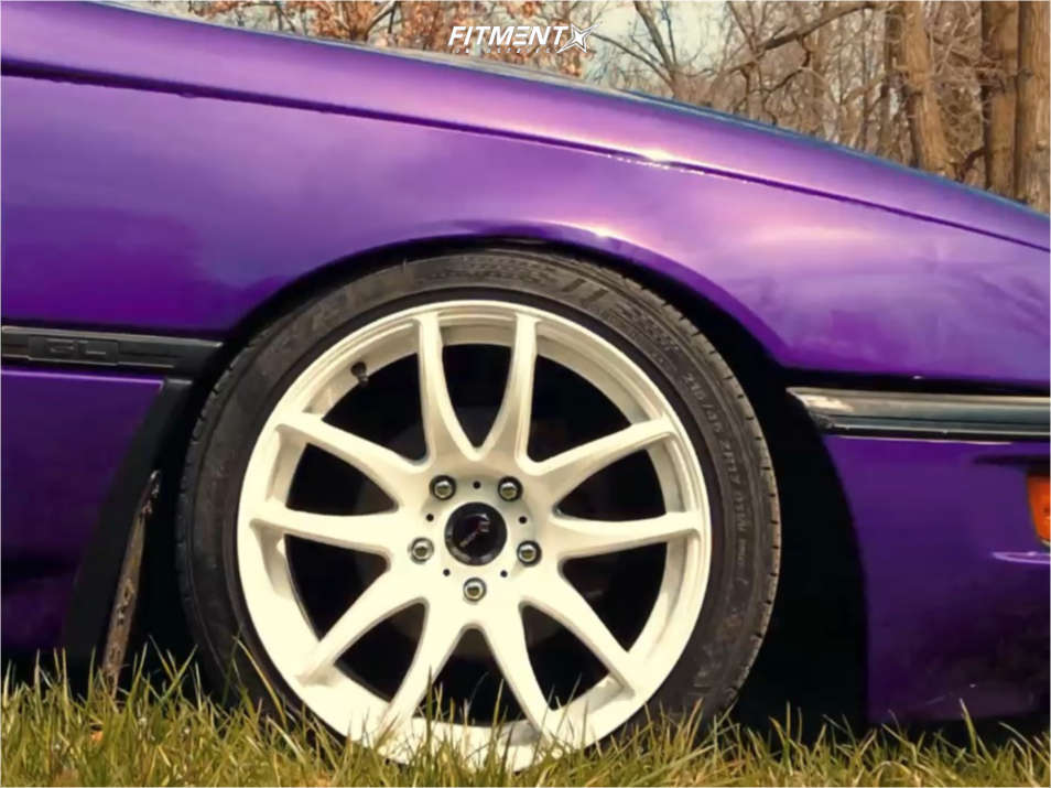 Probe Racing Yellow 1990 Ford Probe GL with 17x8.5 Vors Vr4 and Bridgestone 215x45 on ...