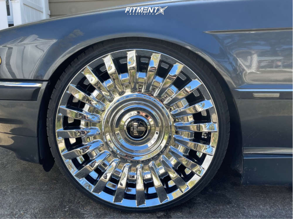 2001 BMW 740iL Base with 22x9 DUB Honcho and Lexani 235x30 on Coilovers ...