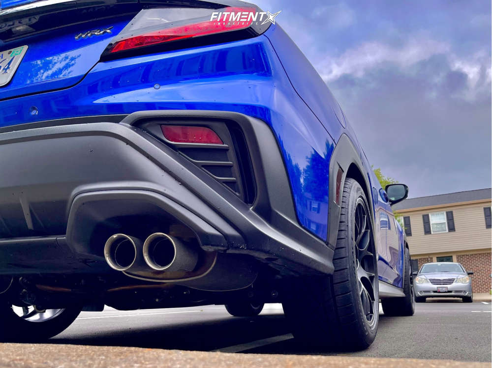 2022 Subaru WRX GT with 18x9.5 Apex Ec-7 and Continental 265x40 on