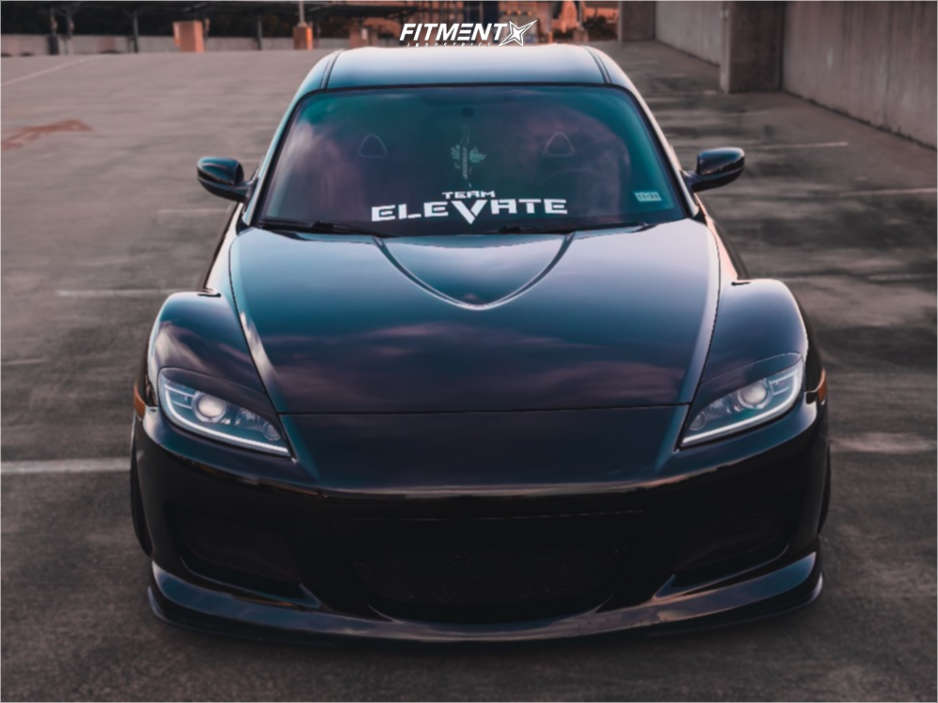 山田様　BBS④ 2004 Mazda RX-8 Base with 18x9.5 Heritage Ebisu Monoc and Vercelli