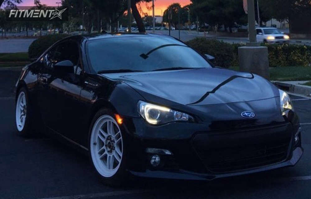 2014 Subaru BRZ Base with 17x9.5 Enkei RPF1 and Sumitomo 245x40 on