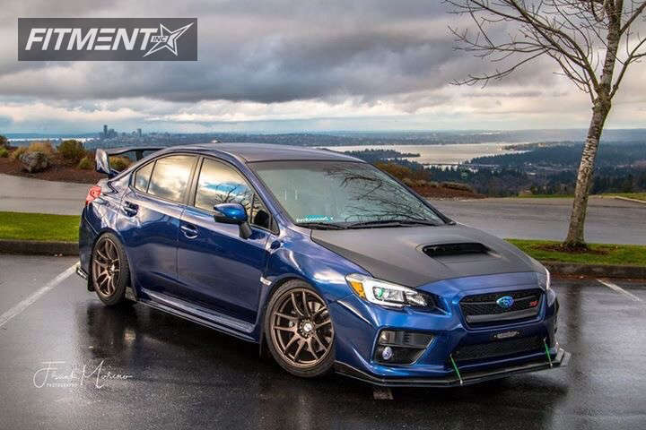 2016 Subaru WRX STI Base with 18x9.5 ESR Sr08 and Dunlop 245x40 on