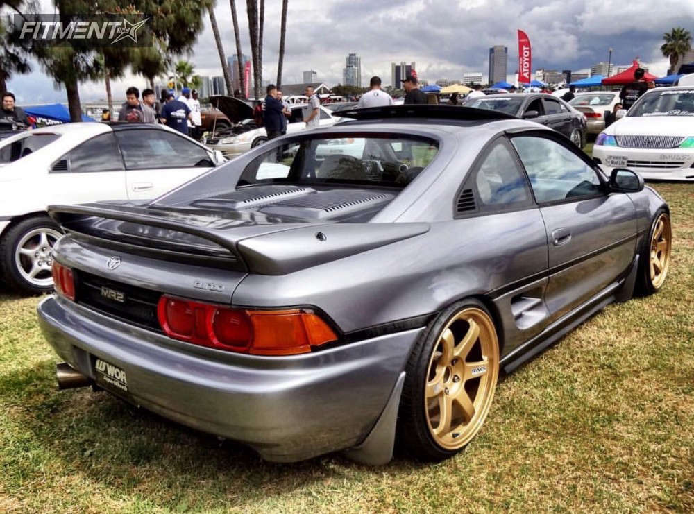 1992 Toyota MR2 Turbo with 17x9 Volk Te37 and Falken 205x40 on