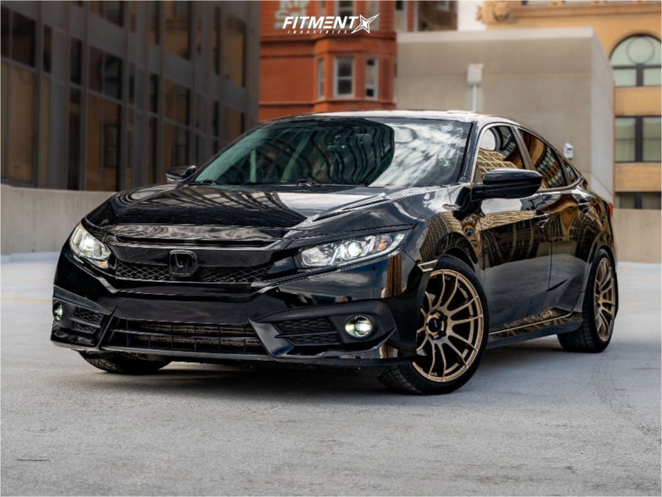 2017 Honda Civic EX-L with 18x8.5 AVID1 Av20 and Continental