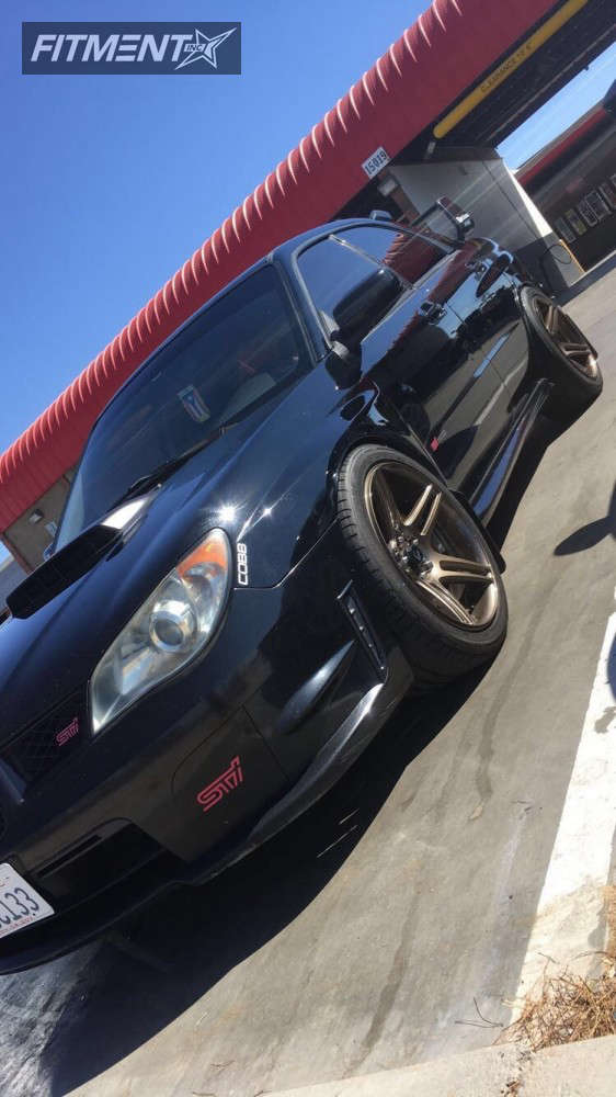 2006 Subaru Impreza WRX STI with 18x9 Cosmis Racing S5r and Bridgestone ...