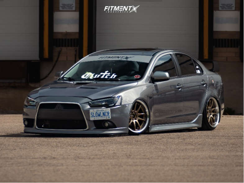 2013 Mitsubishi Lancer ES with 18x9.5 Aodhan Ds02 and Rovelo