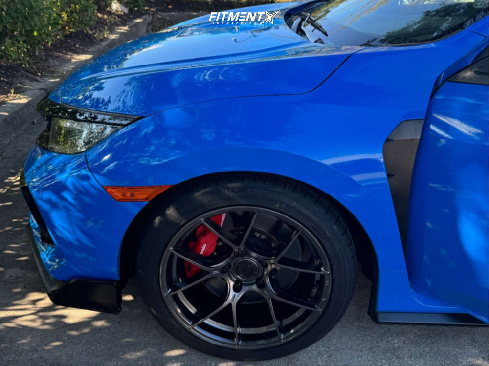 Type R Fitment 2020 Honda Civic Type R with 18x9.5 Aodhan Ah11 and Nitto 255x40 on ...