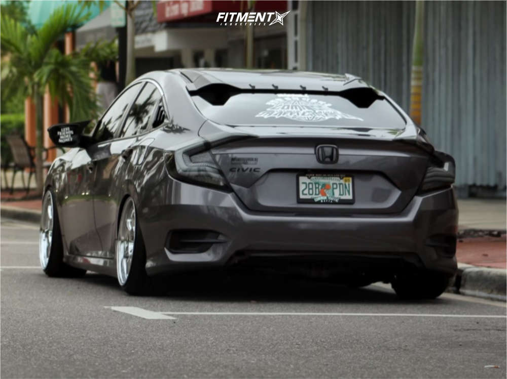 2018 Honda Civic LX with 18x9.5 Kansei Roku and Lexani