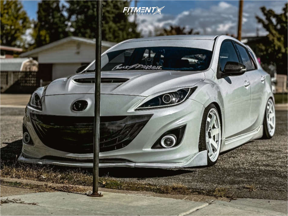 2012 Mazda 3 Mazdaspeed with 18x8.5 AVID1 AV6 and Vercelli 215x35