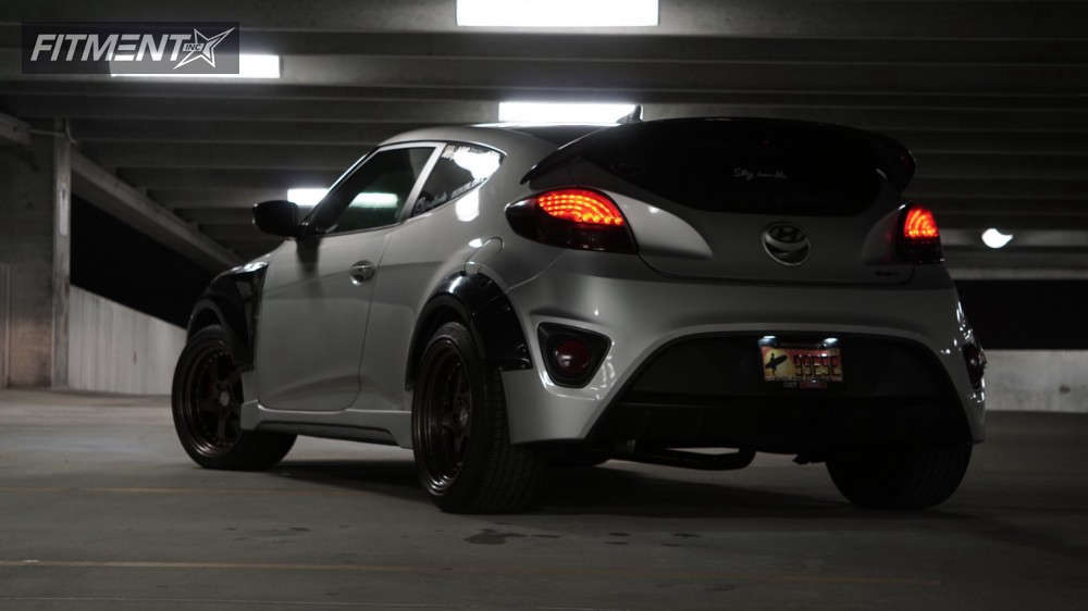 Veloster R Rear Disc 2013 Hyundai Veloster Turbo with 18x9.5 ESR Sr02 and Federal 255x35 on ...