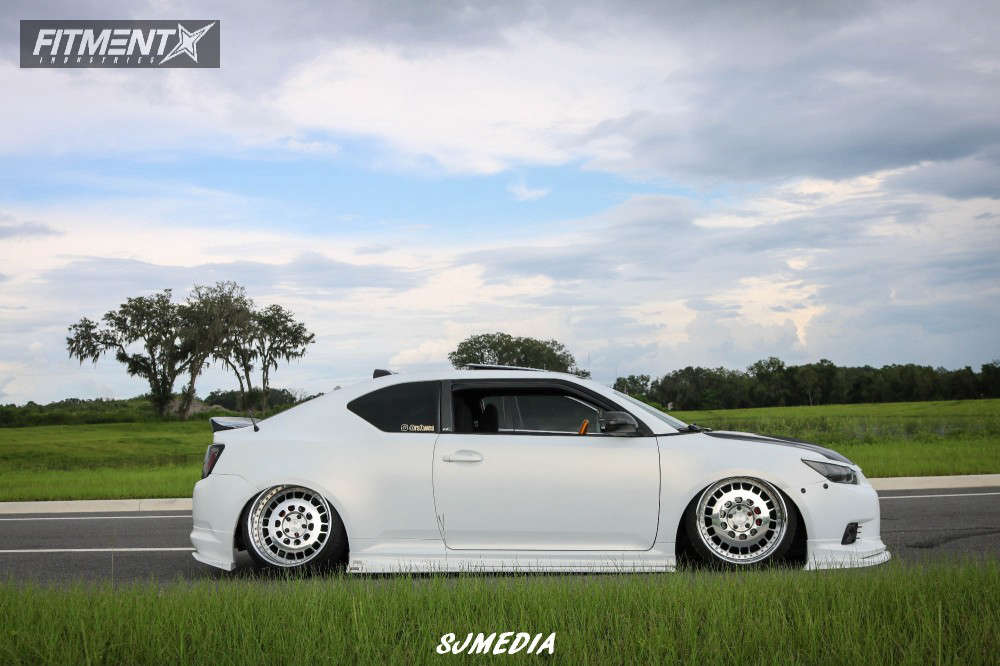 2012 Scion TC Base with 19x10 ISS Fm10r Blonix Bandit and Nitto