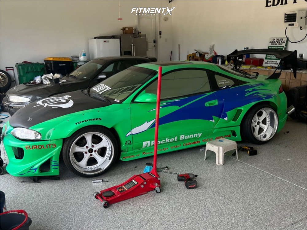 1996 Mitsubishi Eclipse GSX with 18x12 Work Vskf and Hankook