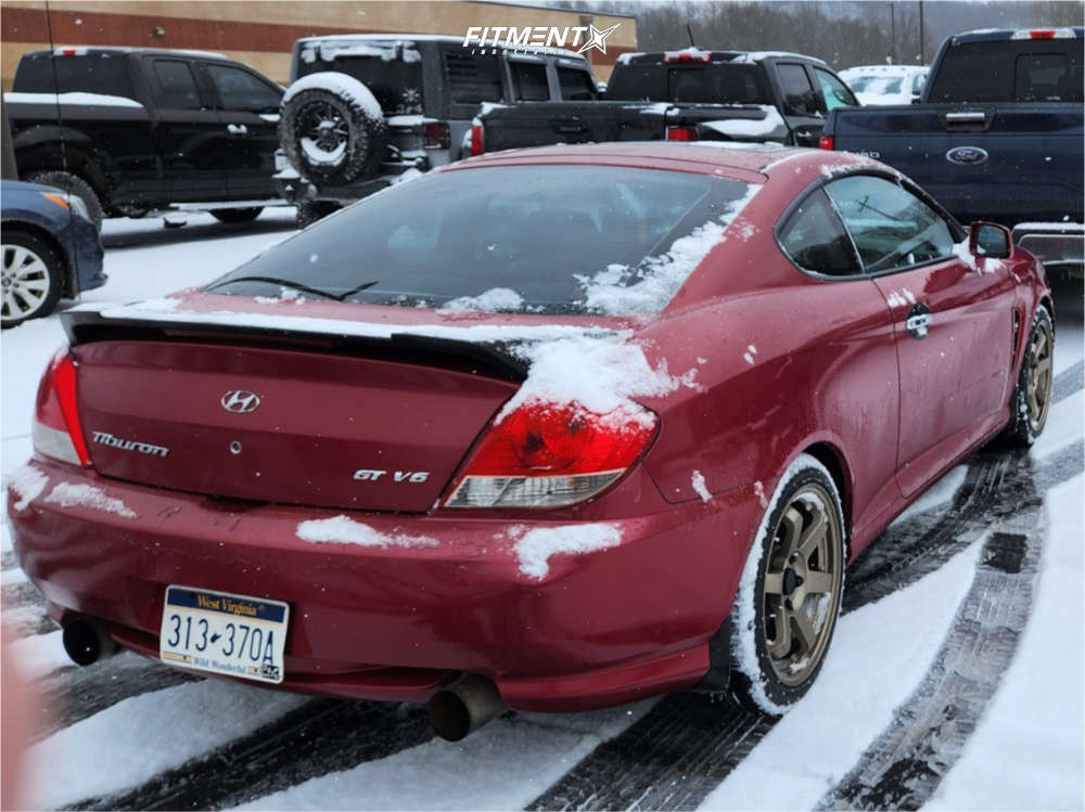 2006 Hyundai Tiburon GT with 17x8 AVID1 AV6 and Kosic 215x45 on Stock ...