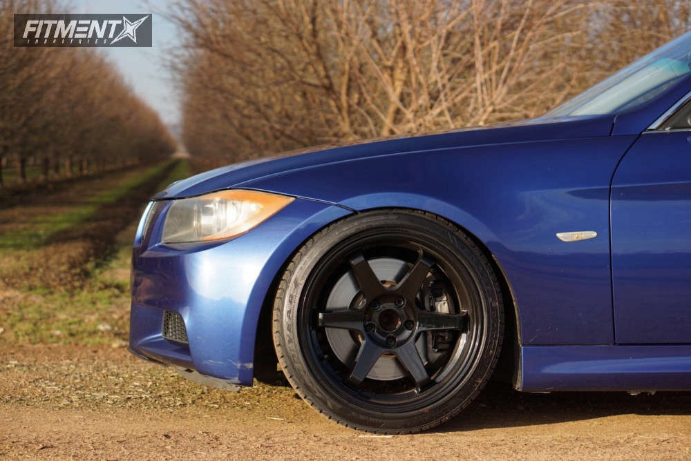 2008 BMW 335i Base with 18x9.5 ESR Sr07 and Goodyear 235x40 on Lowering ...