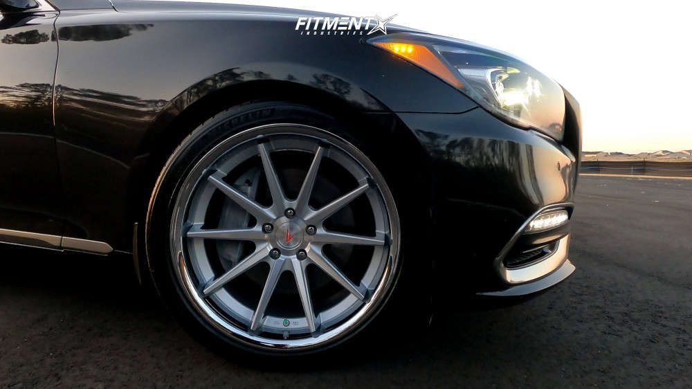 Stock G80 Rims 2018 Genesis G80 3.8 with 20x9 Ferrada Fr4 and Michelin 255x35 on Stock ...