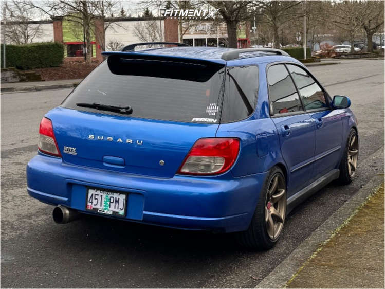 2002 Subaru Impreza WRX with 17x9 Kansei Tandem and Cosmo 225x45 on ...