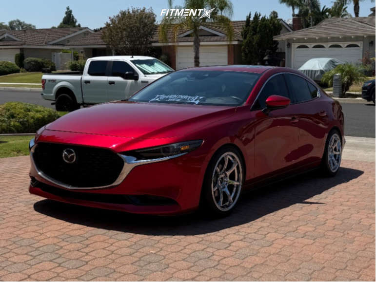 [限定値下]MARLEN Continenti America Red M 2021 Mazda 3 Premium with 18x8.5 Anovia Kano and Kosic 235x40 on