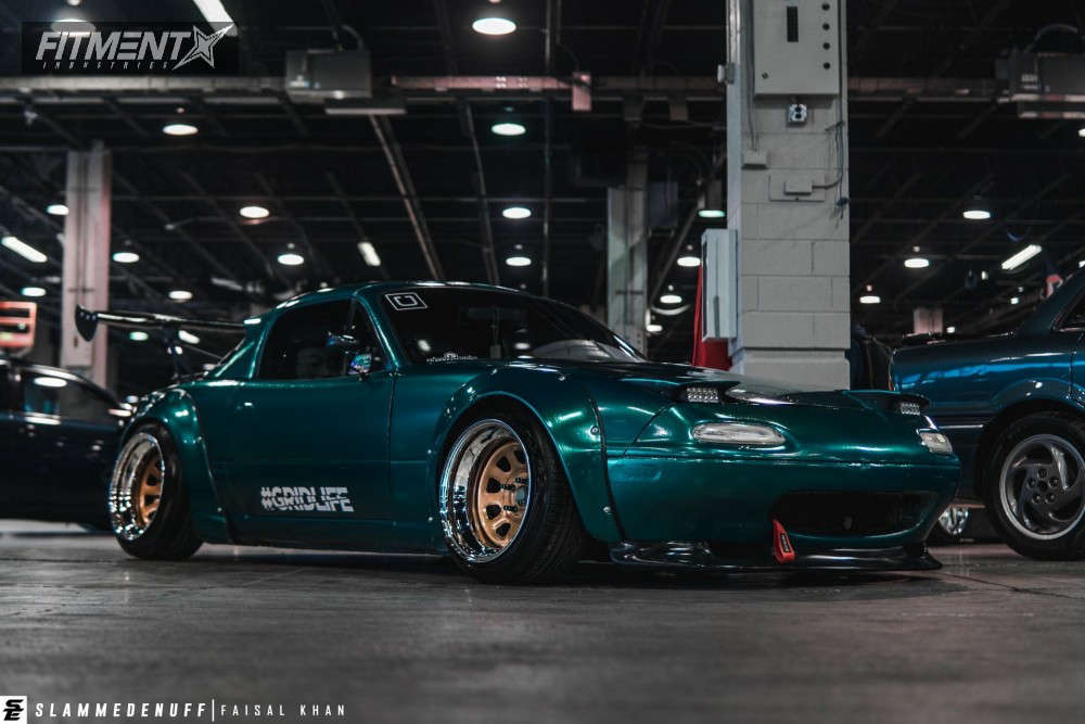 1990 Mazda Miata Base with 16x10 Diamond Racing and Continental 205x40 ...