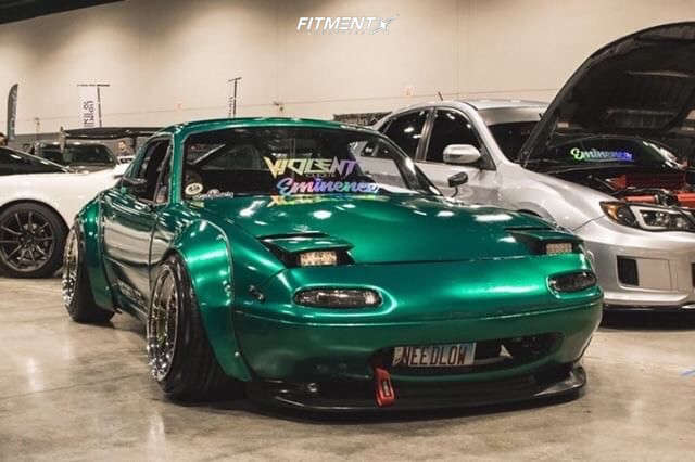 1990 Mazda Miata Base with 16x10 Diamond Racing and Continental 205x40 ...