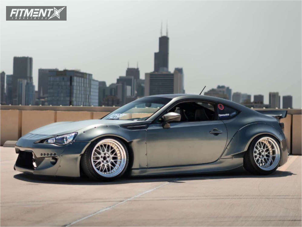 2014 Subaru BRZ with 18x10 Work Meister and Achilles 245x35 on Air