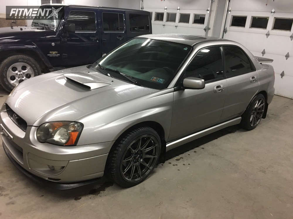 2005 Subaru Impreza with 18x8.75 XXR 527 and Riken 225x40 on Stock
